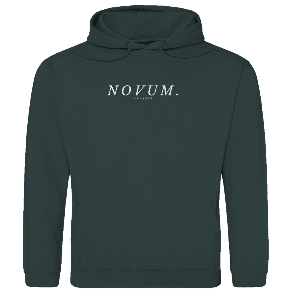 Charcoal Unisex Hoodie: Optimale Passform, stilvolles Design, schlichtes Design vorne mit Novum Apparel Logo auf der Brust, hochwertiger Backprint mit 'Per Aspera Ad Astra' und einer Sonne-Mond-Phase dazwischen, hergestellt aus 100% ringgesponnener Baumwolle mit einem Stoffgewicht von 280 g/m², praktische Kängurutasche. Perfekt für trendbewusste Käufer. Jetzt online kaufen!